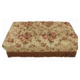 Tufted Floral Upholstered Ottoman.