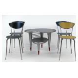 4 Arper Chairs Together With A Table / Desk