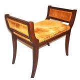 upholstered vanity bench 24"h x 26"w x 16"d