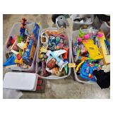 3 large bins of toys