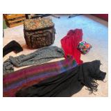 Traveling Bag and assorted shawls