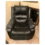 Gray Leather Electric Recliner
