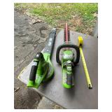 Green Works 40 volt Trimmer/ Blower- no battery