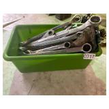 Assorted Wrenches and green bin