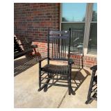 Wooden Porch Rocking Chair - black