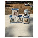 4-  Norman Rockwell porcelain cups