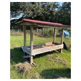 30 x 96ï¿½ wood and tin top feed trough