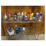 Cleaners, sprays, contents of shelf