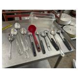 11-  assorted spoons, ladles, spoodles