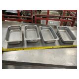 4- stainless trays sizes In pics