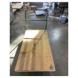 Green handle rolling cart