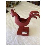 Chicken decor Metal candleholder