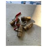 4- 1ï¿½ red handle valves- solder style