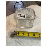 Vintage glass refrigerator dish