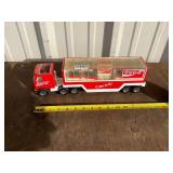 Vintage 1980 Buddy L Coca-Cola truck and trailer