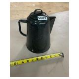 Black enamel coffee pot