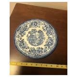 Queens blue and white platter