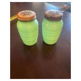 Vintage Jadeite salt and pepper shakers