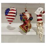 3 Magnificent Radko Christmas Ornaments