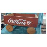 Wooden Toy/Display Coca-Cola Wagon.