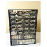 Metal Raaco Storage Cabinet w Contents