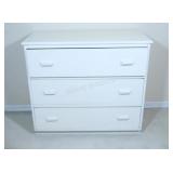 Painted Wood Three Drawer Dresser