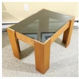 Norwegian Style Teak & Smoked Glass Side Table 1-2