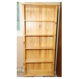 Natural Finish Pine Bookcase w Adjustable Shelves