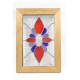 Signed Stained Glass Panel Window Design