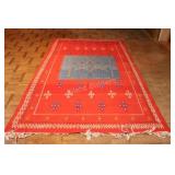 Moroccan Cactus Handmade Area Rug w Fringes