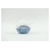 Blue & Clear Art Glass 3" Paper Weight