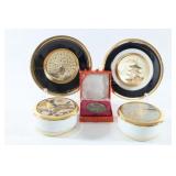 Chokin 22K Gold Etch Plates, Trinket Boxes