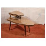 Vintage Laminate Two Tier Side / End Oval Table