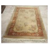 Mid Century Chinese Hand Woven Silk Plush Area Rug