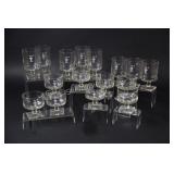 Monogrammed Pedestal Low &  High Ball Glasses