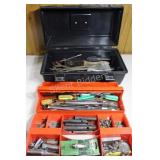 Plastic Tool Box with Two Trays of Tools