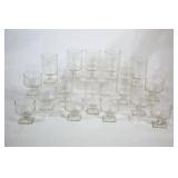 Monogrammed Pedestal Low &  High Ball Glasses