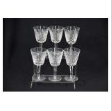 Waterford Crystal Wine Glasses, Set of Six Stamped