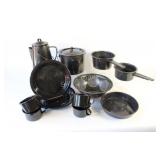 Classic Speckled Black Enamel Cookware