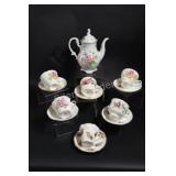 Bone China Tea Cups & Coffee Pot