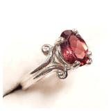 Sterling Silver, Garnet Ring