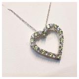 Sterling Silver, Peridot Necklace