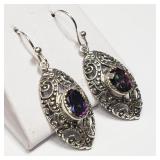 Sterling Silver, Mystic Topaz Earrings