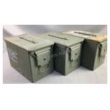 (3) M2A2 50 Cal Ammo Cans Grade 3