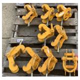 (9) Assorted Beam Clamps