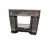 19C Cast Iron & Decorative Fireplace