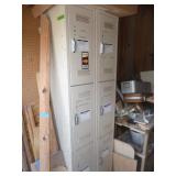 Steel Upright 6 Door Gym / Work Lockers