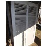 Vintage Wood Slat Louver Door