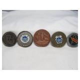 5pc US Military Challenge Coins V Corps / JRTC