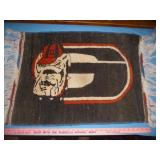 Georgia Bulldogs Hand Made Afghani Wool Rug